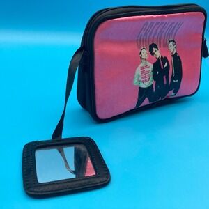Vintage 2004 Green Day "American Idiot" Pink Satin Makeup Pouch with Mirror RARE